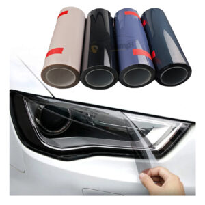 Hot Sale 60cmX15m Smoked Black Removable Tpu Car Headlight Ppf Tint Film