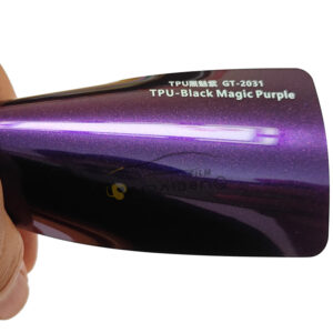 TPU Self-Adhesive Glossy Black for Purple PPF Film 7.5mil Luxury Full Car Wrap Anti-Scratch UV/Infrared Protection Color